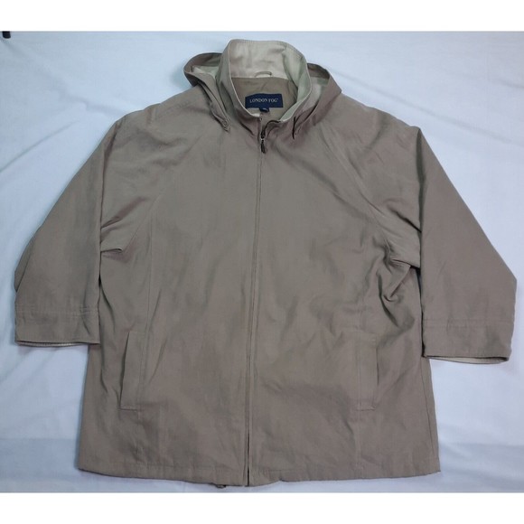 London Fog Other - London Fog Mens Brown Full Zip Hooded Jacket Coat size 2X Reg